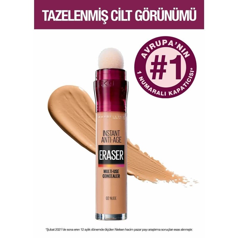Maybelline New York Instant Anti Age Eraser Kapatıcı No: 02 Nude