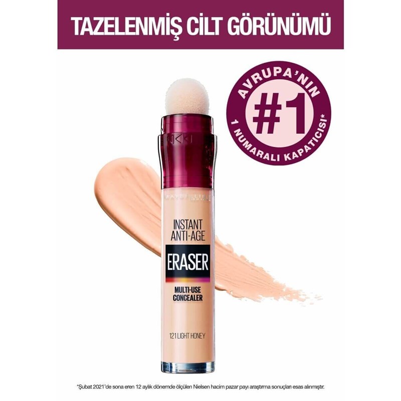 Maybelline New York Kapatıcı - Instant Age Eraser Concealer 121 Light Honey