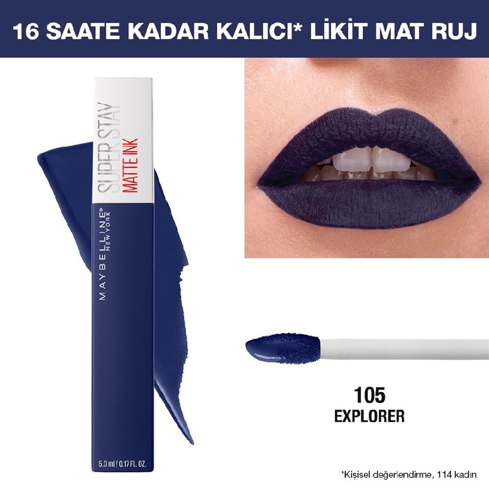 Maybelline New York Likit Mat Ruj - SuperStay Matte Ink City Edition Lipstick 105