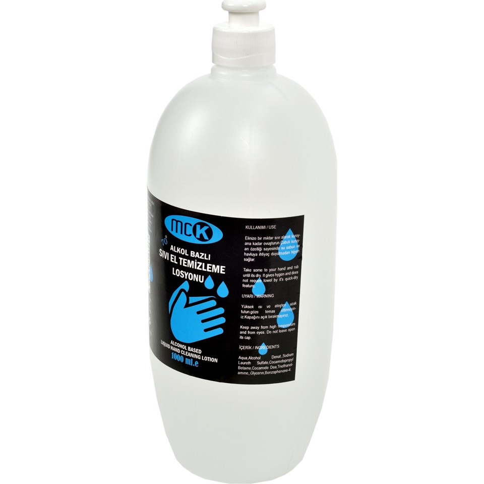MCK - Sıvı El Temizleme ,Dezenfektanı,Sterilizasyon 70° 1 LT