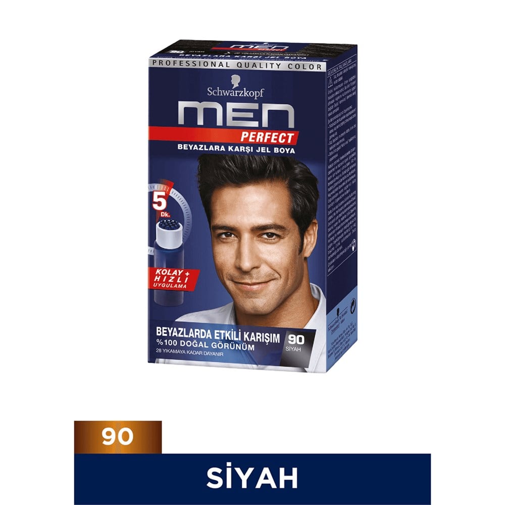 Men Perfect Saç Boyası No: 90 Siyah
