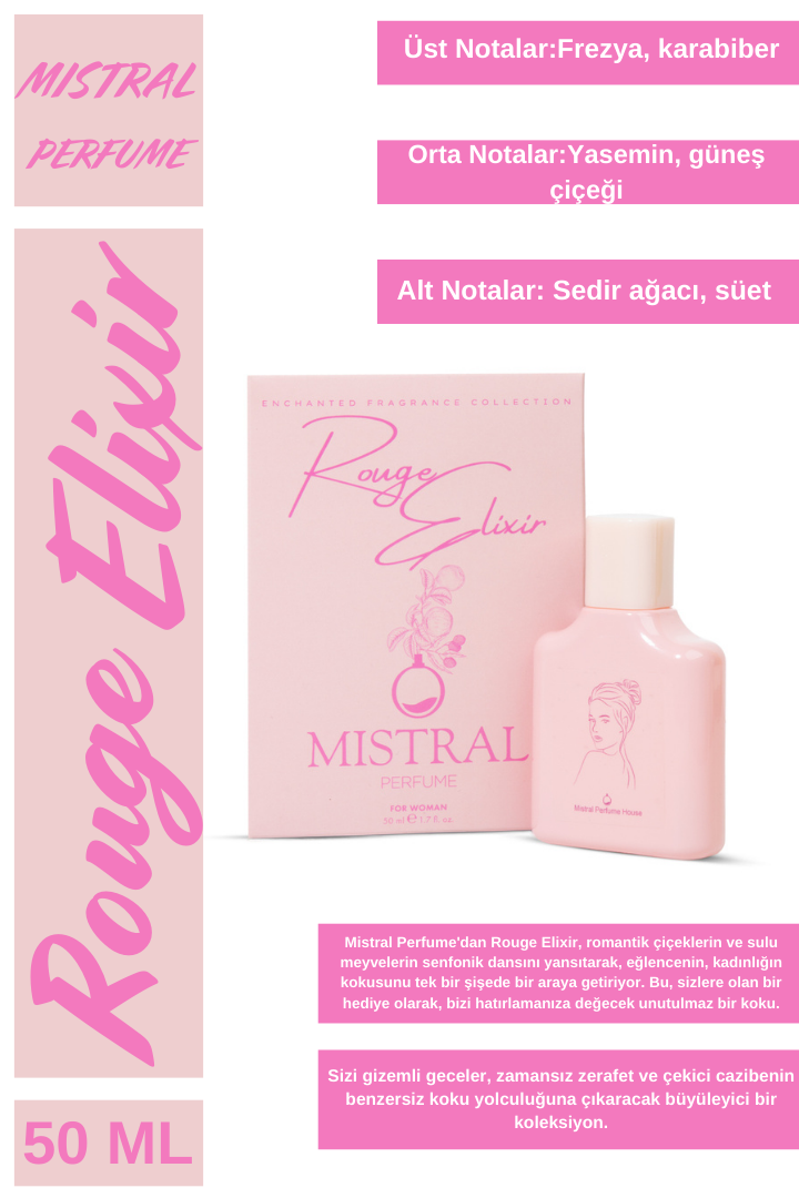 Mıstral Rouge Elixir Lac. Po. Fem. Edp Perfume 50 ml