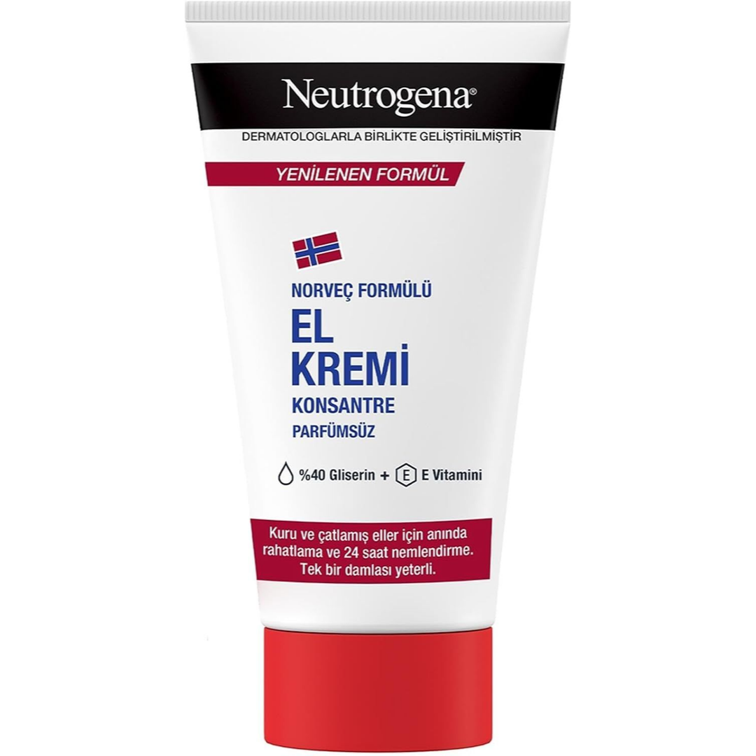 Neutrogena Norveç Formülü Konsantre El Kremi Parfümsüz (75 ml)