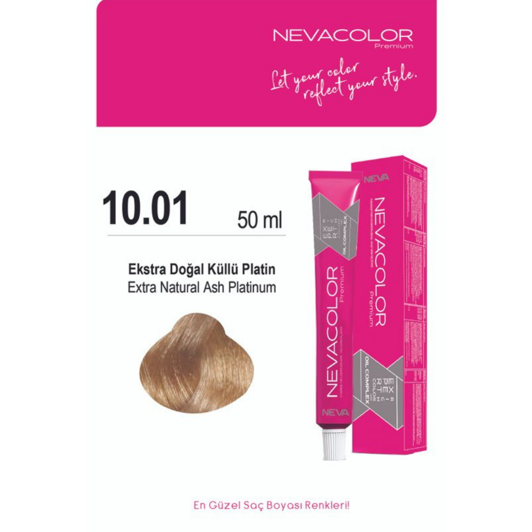 Nevacolor Tüp Boya 10.01 Ekstra Doğal Küllü Platin