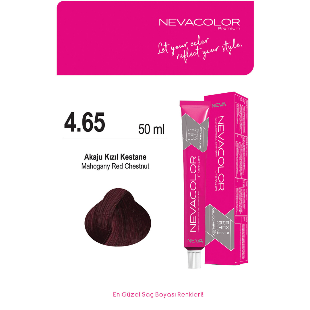 NEVACOLOR TÜP BOYA 4.65 AKAJU KIZIL KESTANE