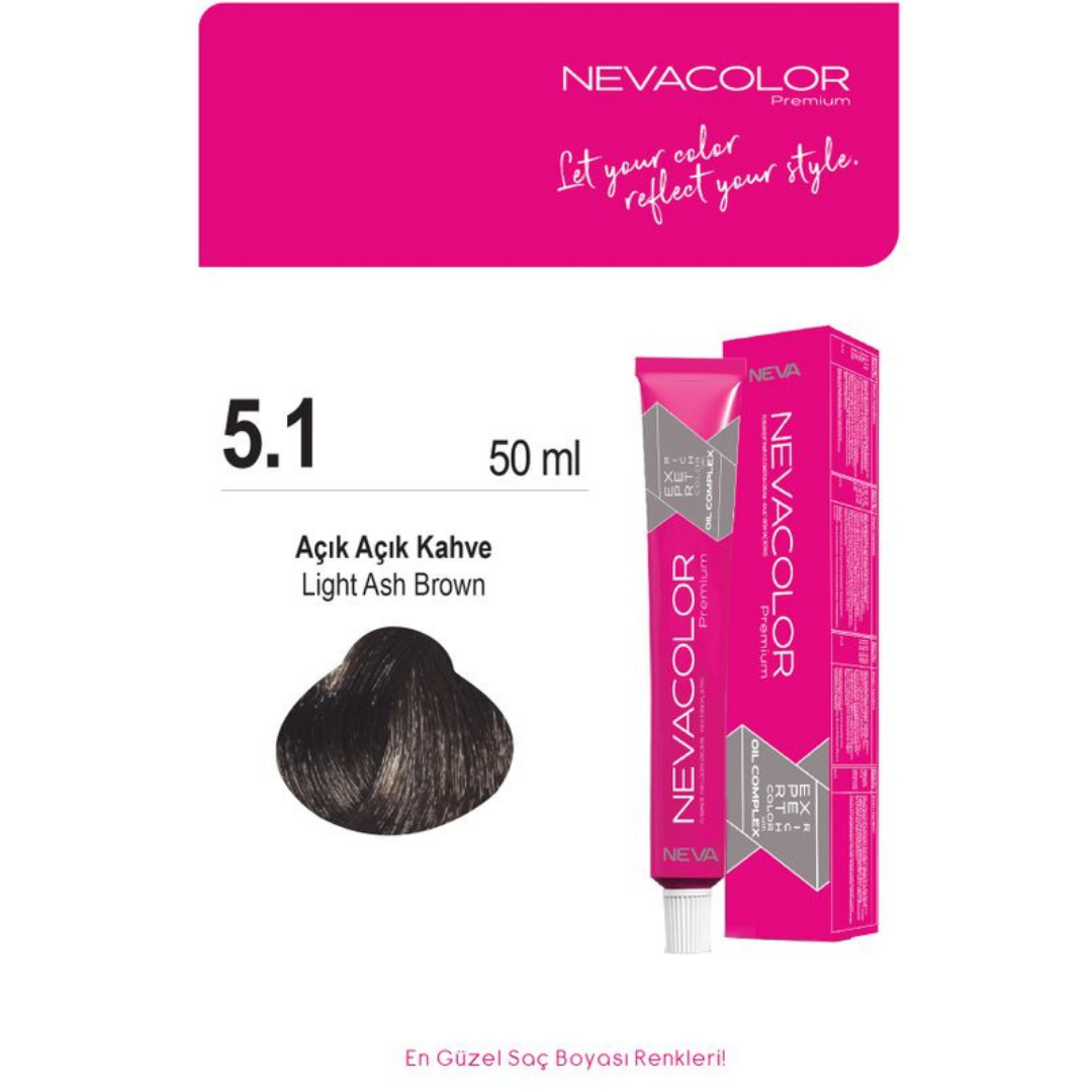 NEVACOLOR TÜP BOYA  5.1 KÜLLÜ AÇIK KAHVE