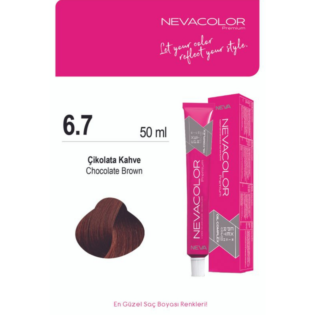 Nevacolor Tüp Saç Boyası 6.7 Çikolata Kahve