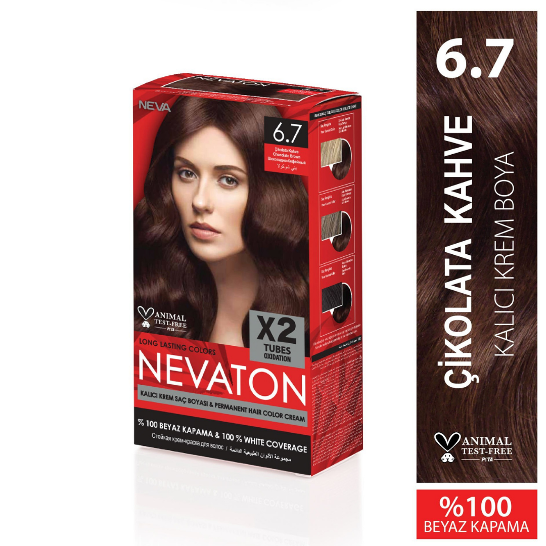 Nevaton Kalıcı Krem Saç Boyası 6.7 Çikolata Kahve