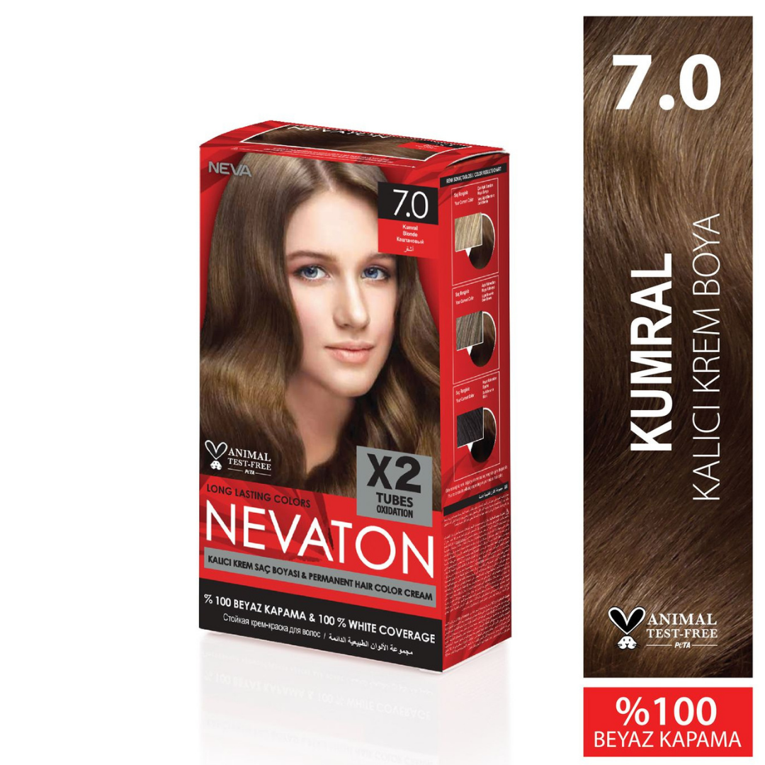 Nevaton Kalıcı Krem Saç Boyası 7.0 Kumral