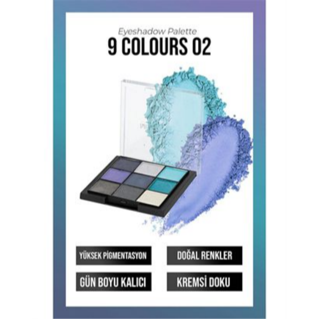 New Well Eyeshadow Palette 9 Colours No 02