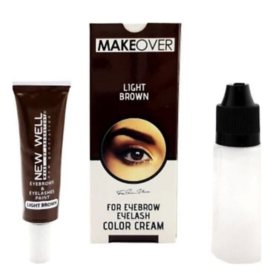New Well Makeover Color Cream Açık Kahverengi Kaş Kirpik Boyası 15 Ml