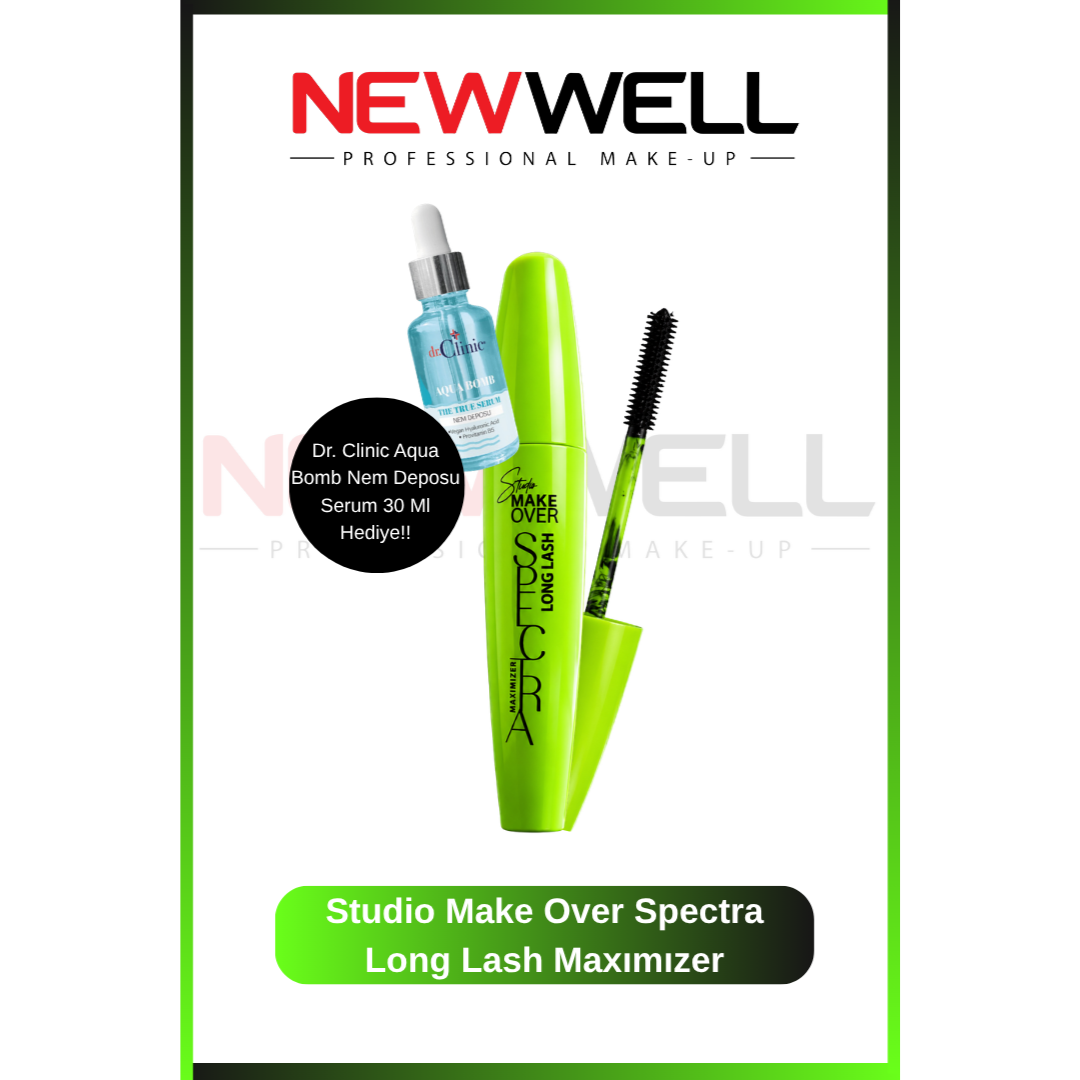 New well Studio Make Over Spectra Long Lash Maxımızer Makyaj Süngeri Hediye