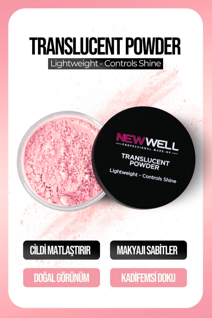 New Well Translucent Powder Pınk + Makeover Compact Powder Hediye