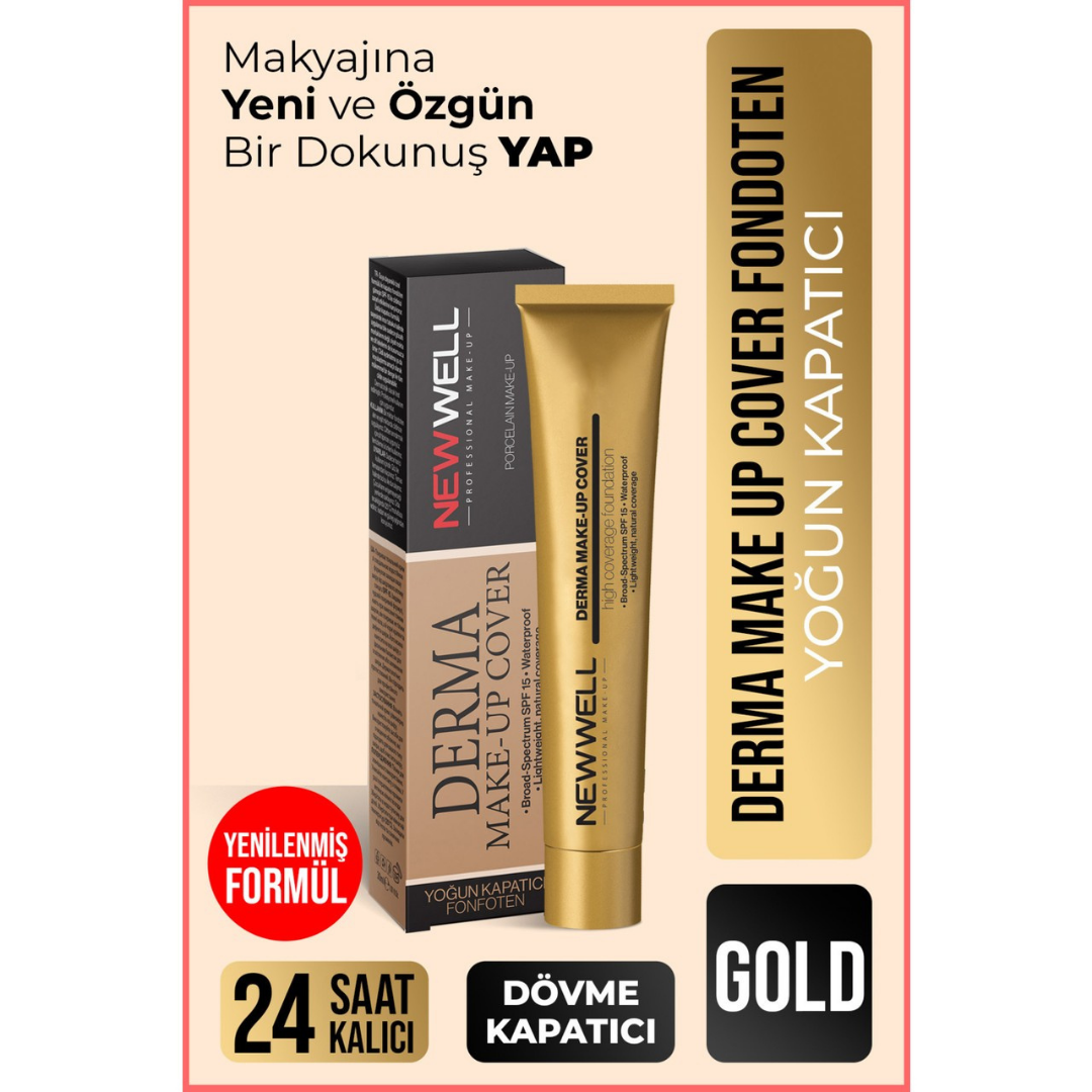 Newwell Derma Make-Up Cover Foundation - Gold