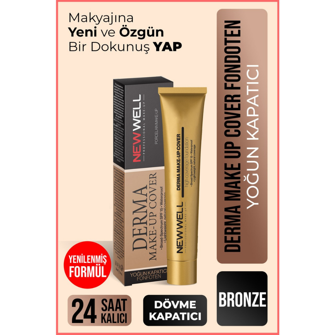 Newwell Derma Make-Up Cover Foundation - Bronze