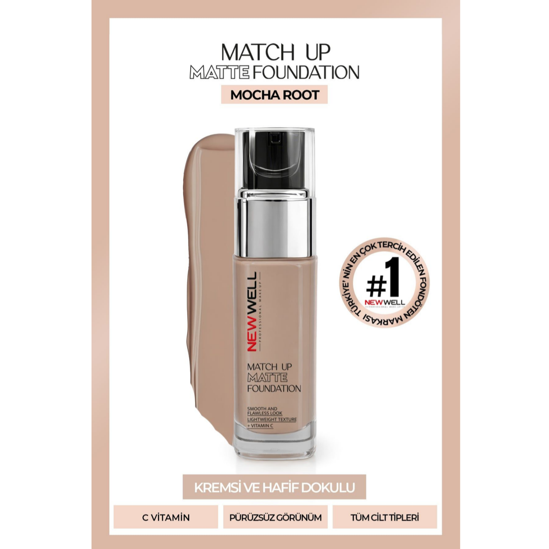Newwell Match Up Matte Foundation Mocha Root 04 34 gr