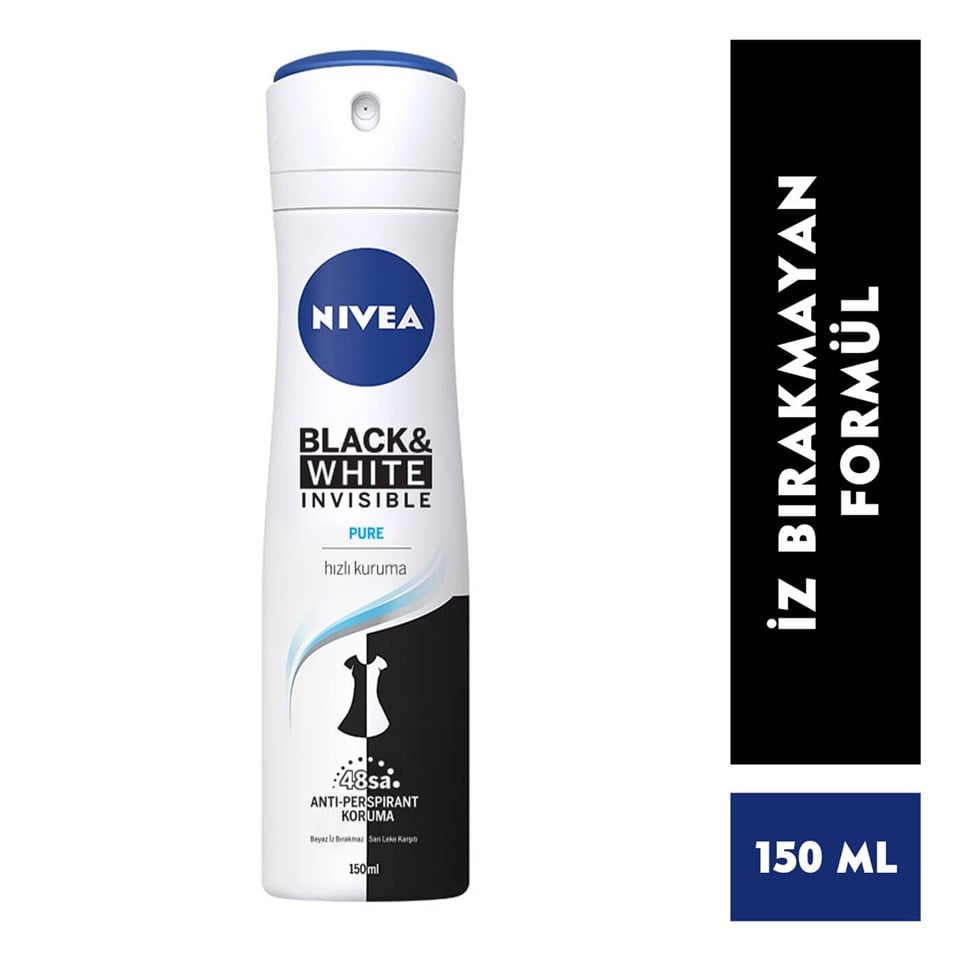 Nivea Invisible Black and White Pure Kadın Deodorant 150 ml