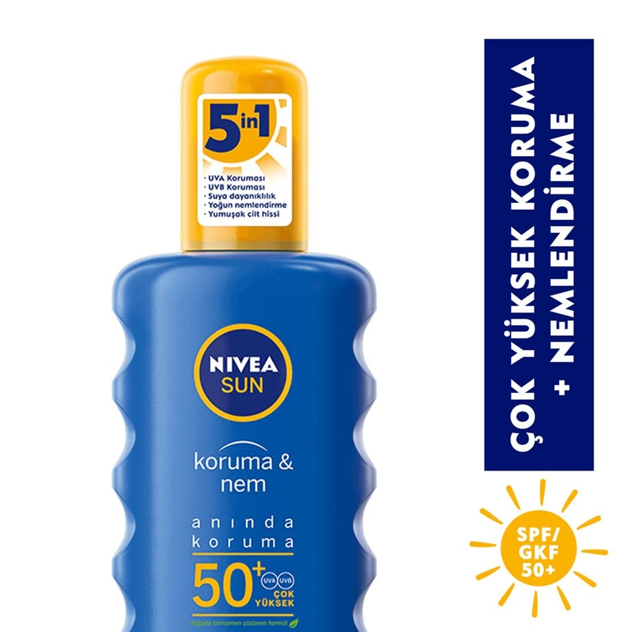 Nivea Koruma & Nem Güneş Spreyi Spf 50+ 200ml
