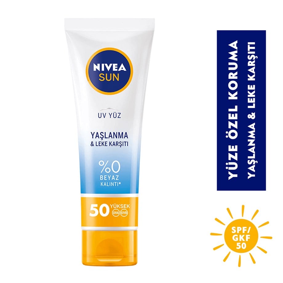 Nivea Sun UV Yaşlanma ve Leke Karşıtı Güneş Kremi Spf 50 50 ml