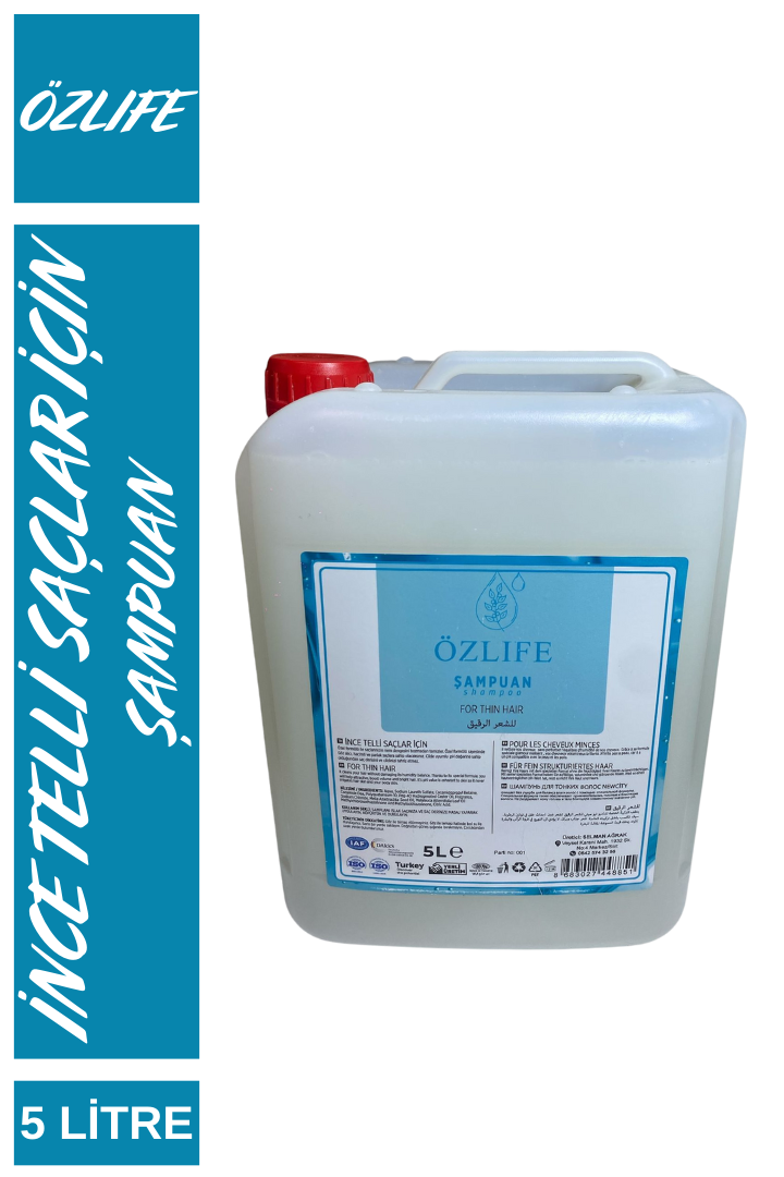 Özlıfe İnce Telli Saçlar İçin Şampuan 5 Litre
