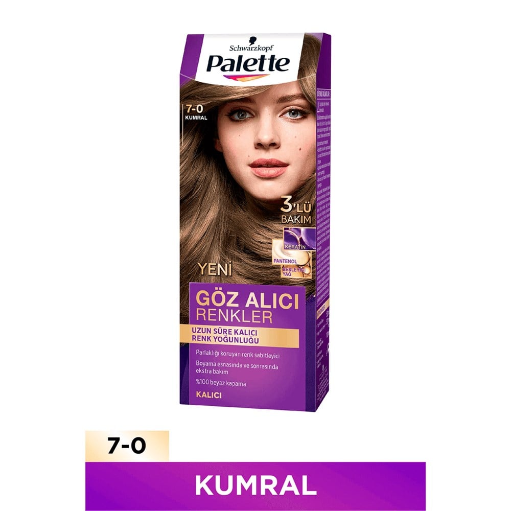Palette Göz Alıcı Renkler Saç Boyası 7-0 Kumral