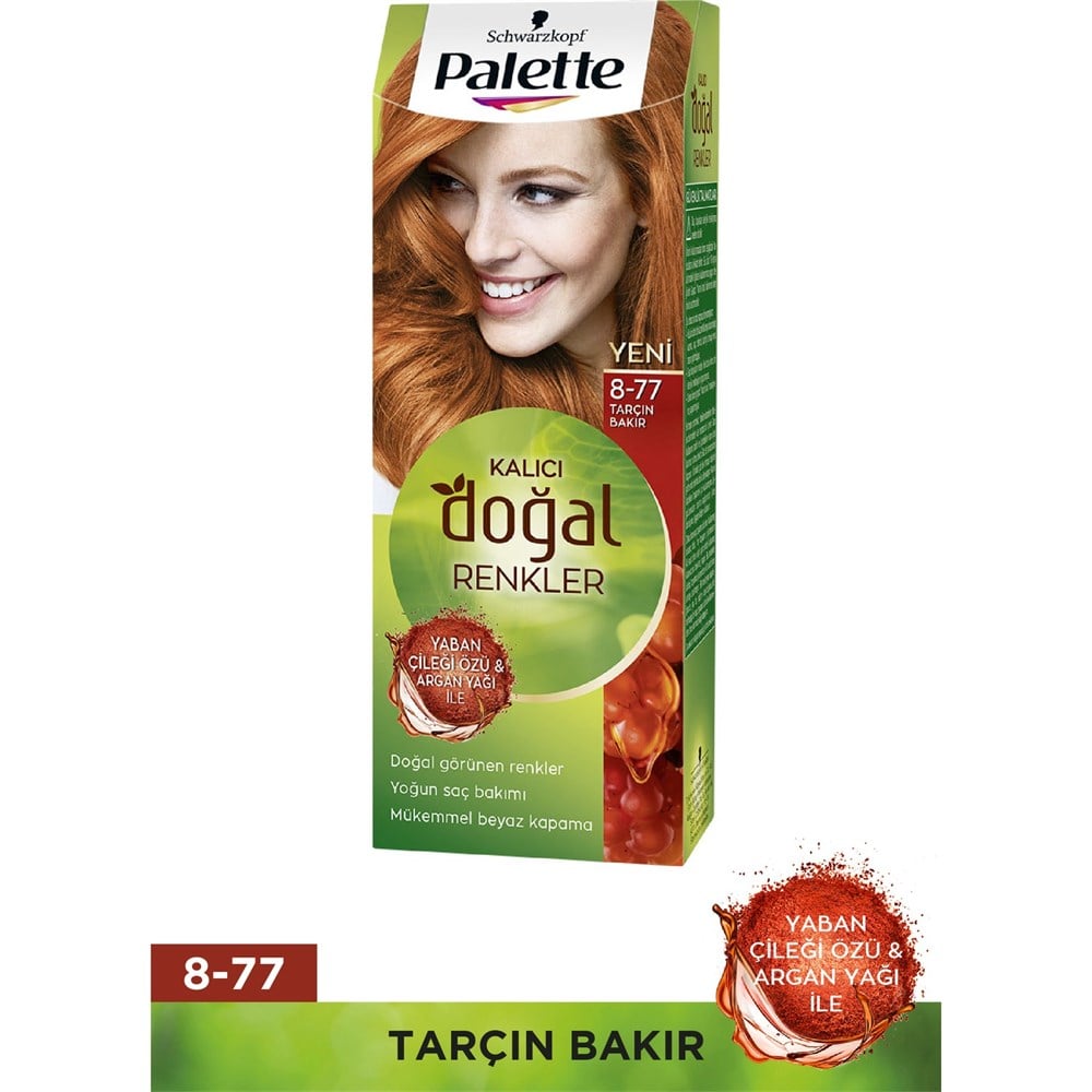 Palette Kalıcı Doğal Renkler Saç Boyası 8-77 Tarçın Bakır