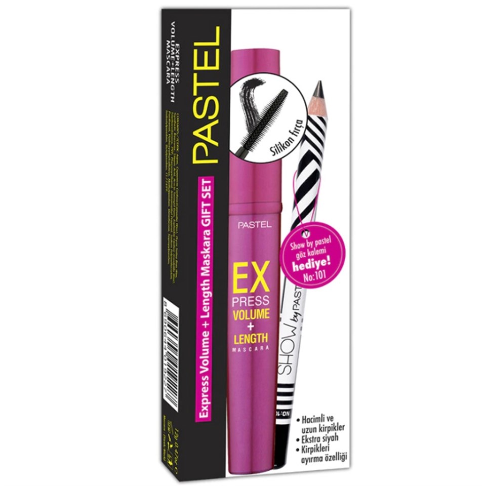 Pastel Express Volume Maskara ve Show By Pastel Kalem Seti