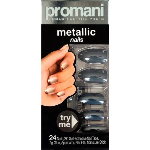 Promani Metallic Takma Tırnak Kiti Koyu Füme PR-5020