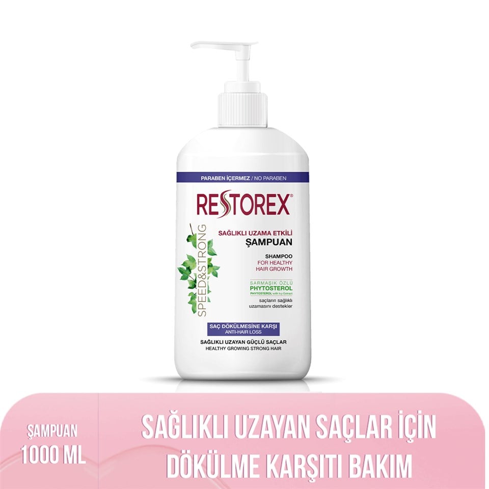 Restorex Hızlı Uzama Etkili Saç Dökülmesine Karşı 1000 ml Şampuan
