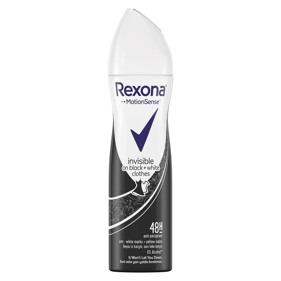 Rexona Invisible Black & White Deodorant 150 ml