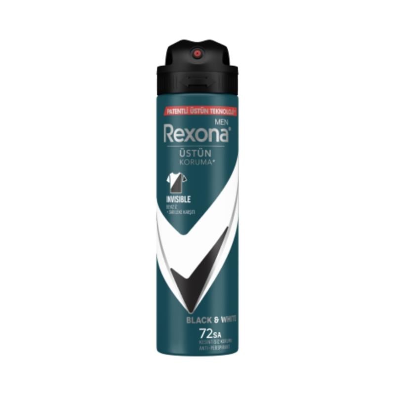 Rexona Men Invisible Black+White Antiperspirant Erkek Sprey Deodorant 150 ml