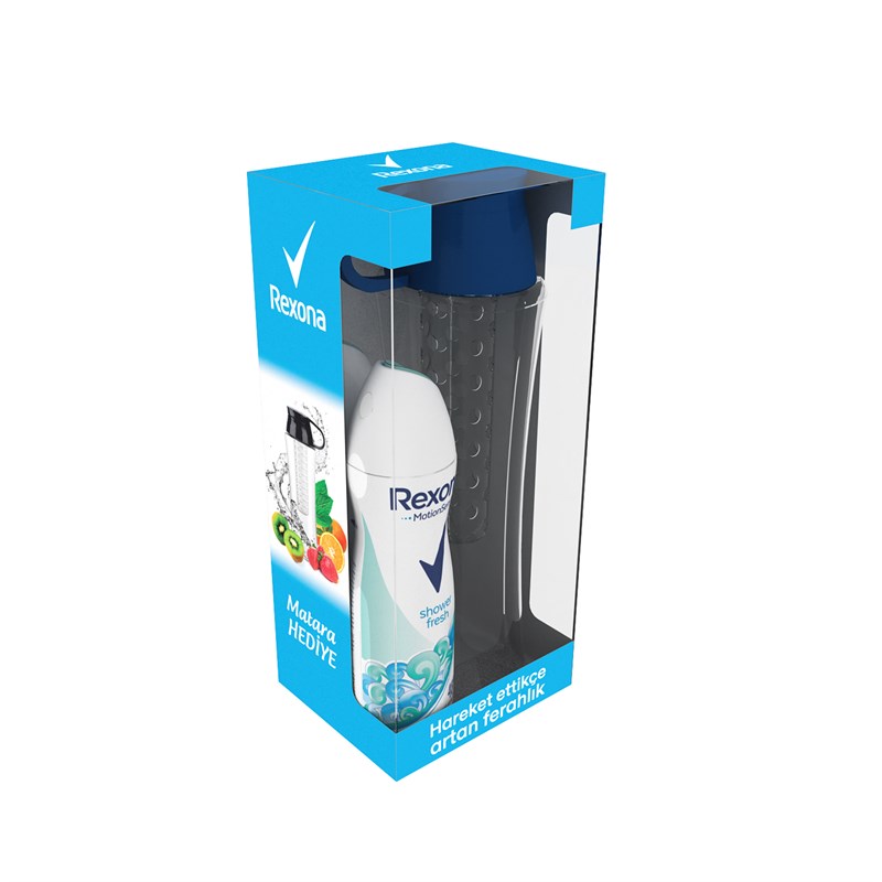 Rexona Shower Fresh Deo Sprey (2 Adet) +  Su Matarası