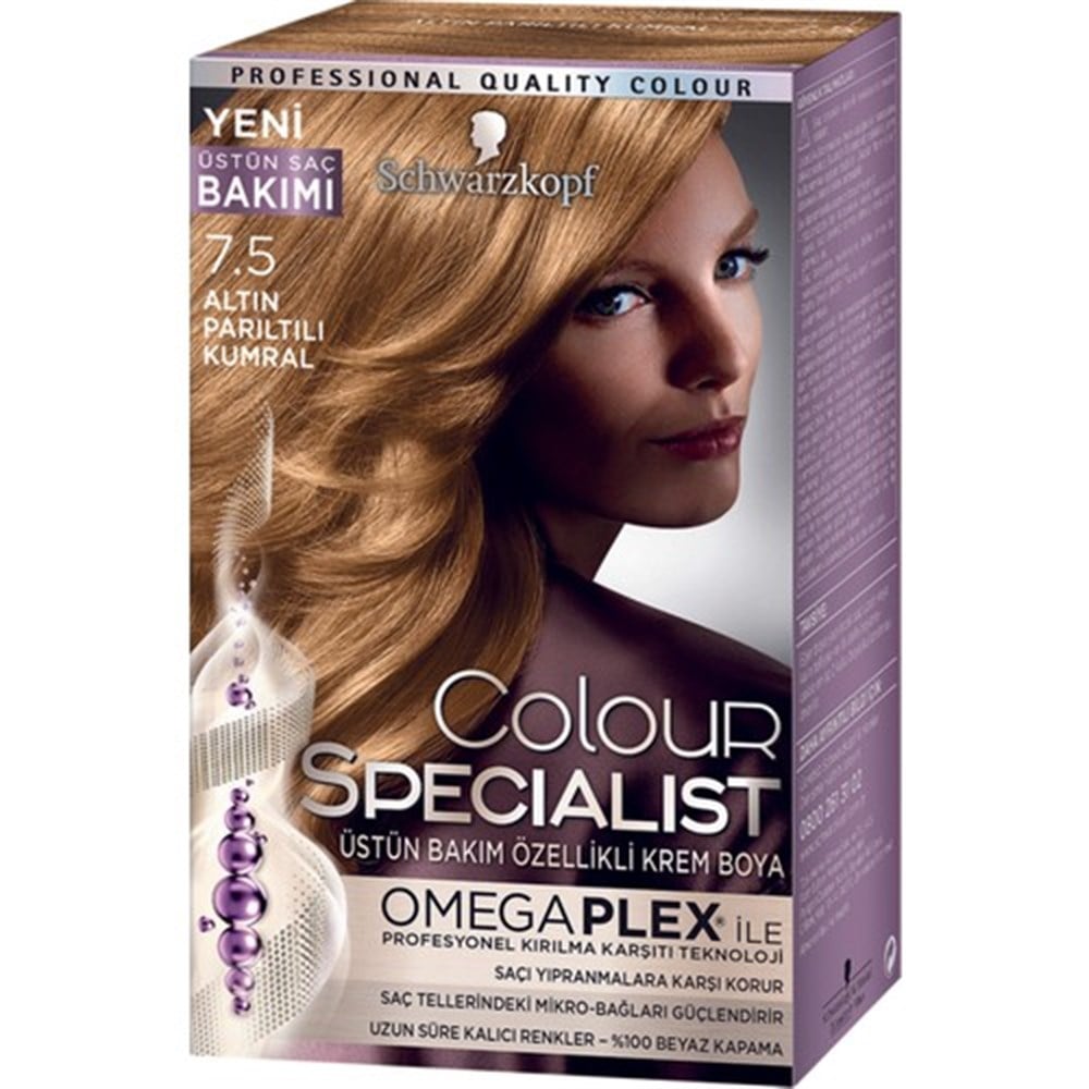 Schwarzkopf Colour Specialist Saç Boyası 7-5 Altın Parıltılı Kumral