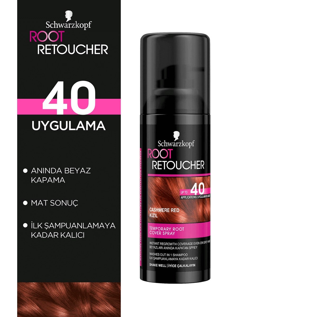 Schwarzkopf Root Retoucher Sprey Boya Kızıl 120 ml