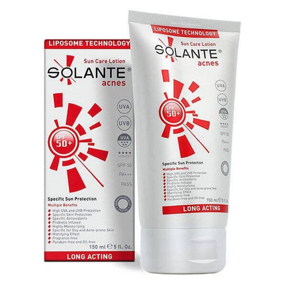 Solante Acnes Spf 50 150 ML Yağsız Güneş Kremi