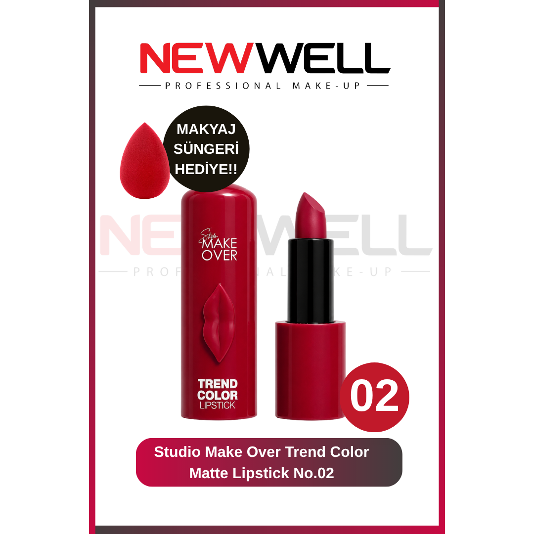 Studio Make Over Trend Color Matte Lipstick No.02