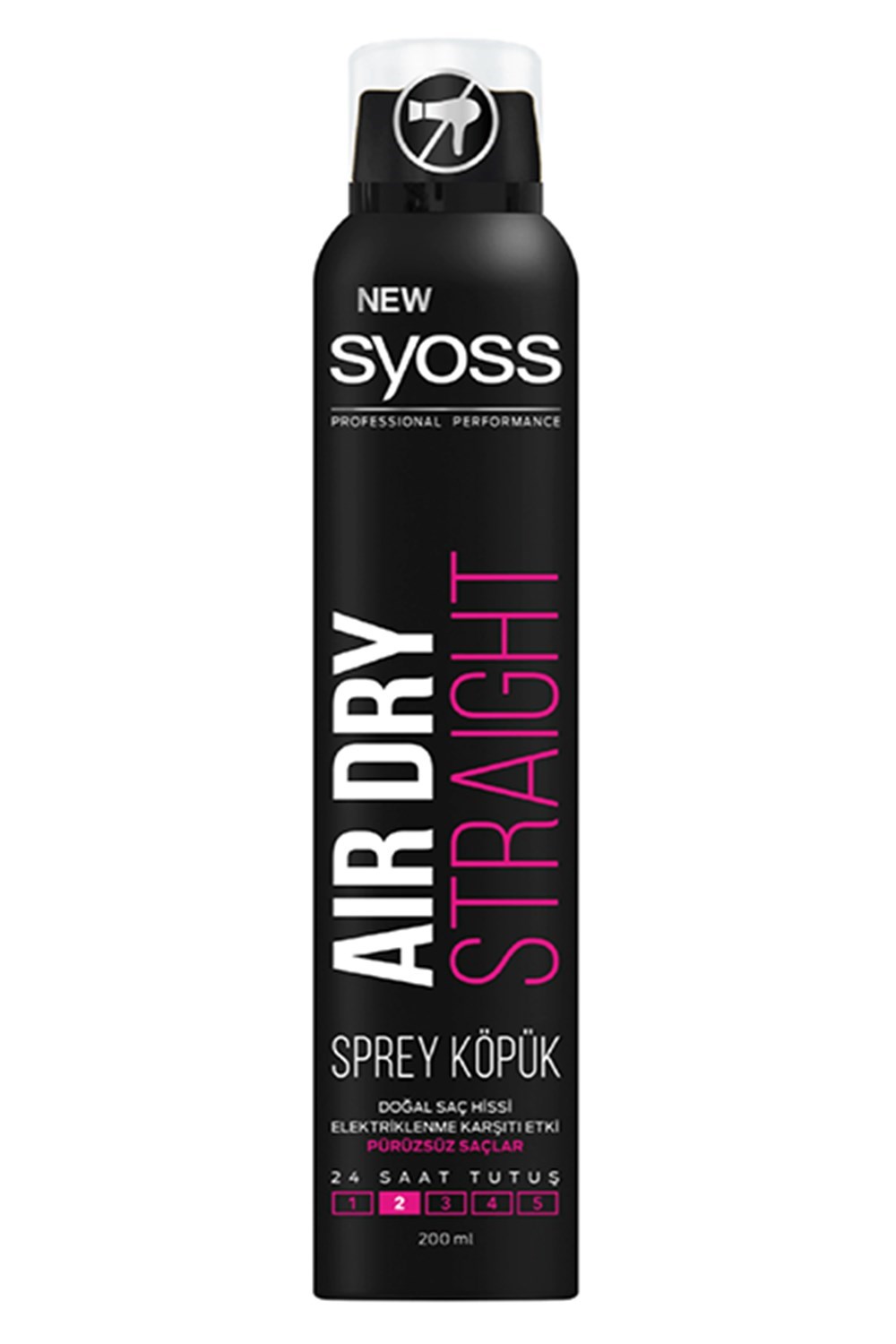 Syoss Aır Dry Straıght Sprey Köpük 200Ml Pürüzsüz Saçlar