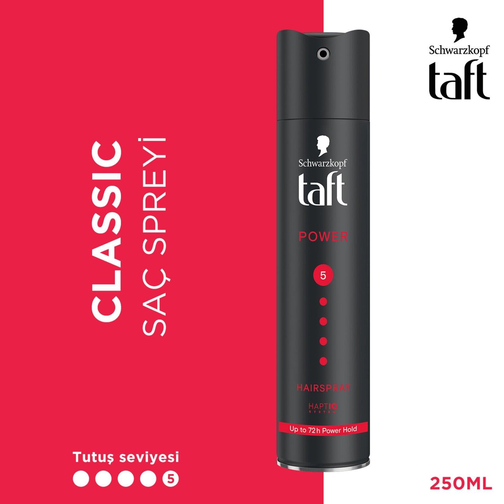 Taft Saç Spreyi 250ml Power Caffeine Mega Güçlü 5