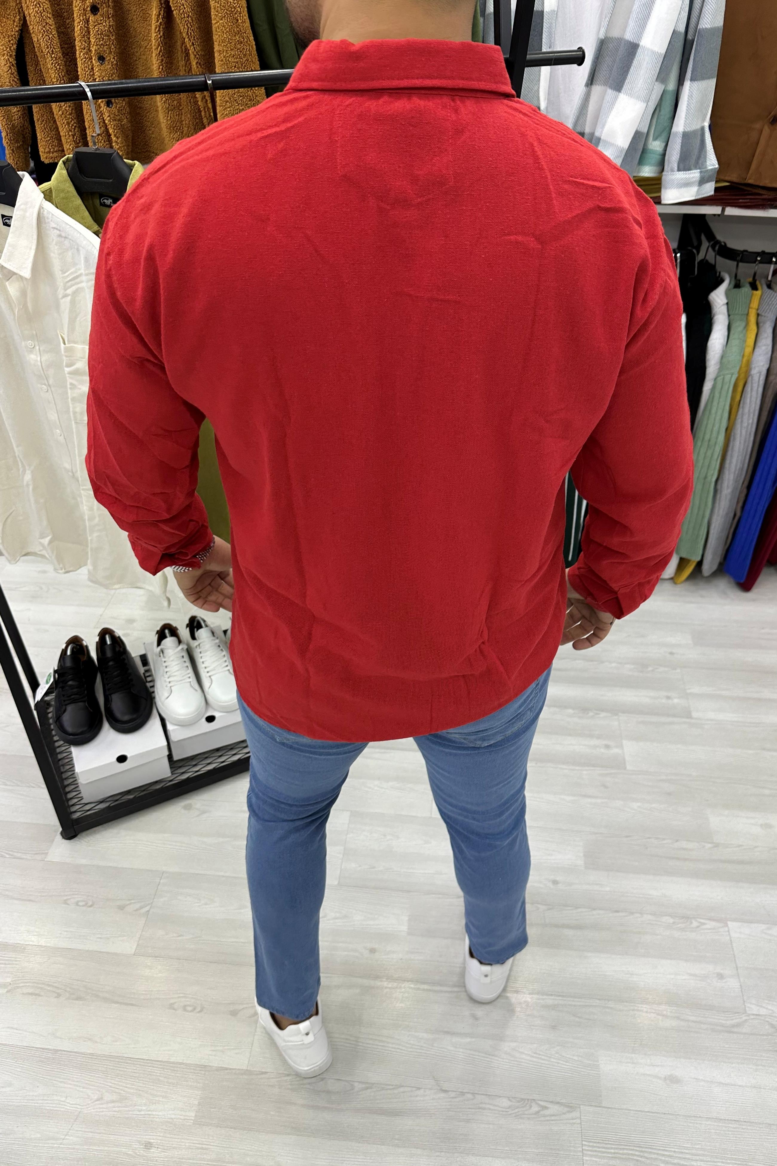 Kırmızı Keten Gömlek