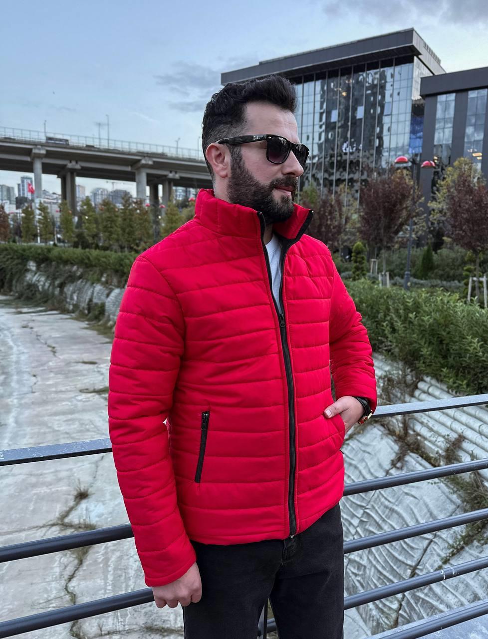 Kırmızı Şişme Mont 