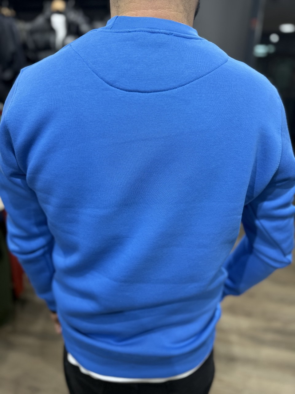 Mavi 3 İplik Şardonlu Baskılı Sweatshirt