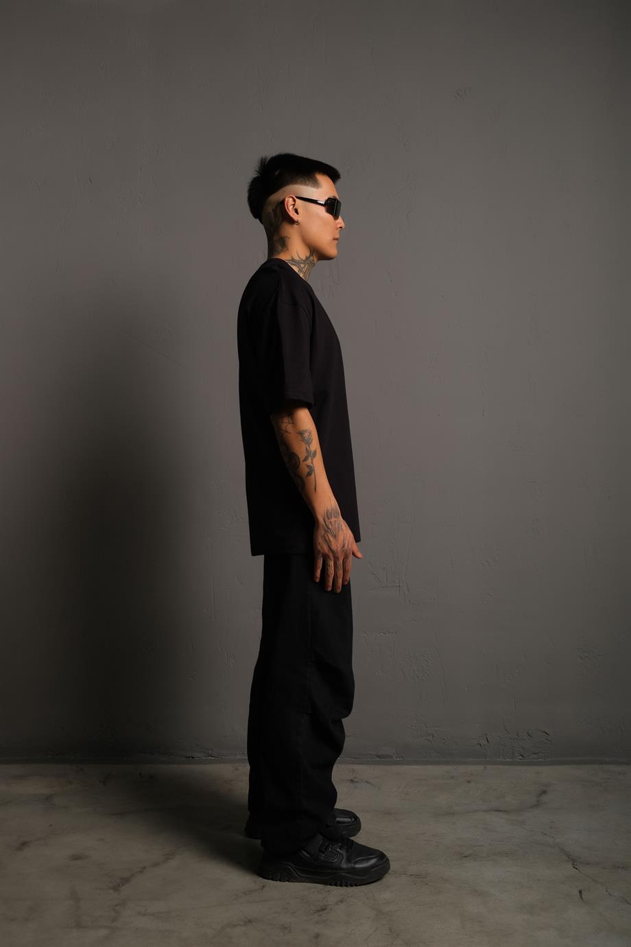 Siyah Oversize Basic Tshirt