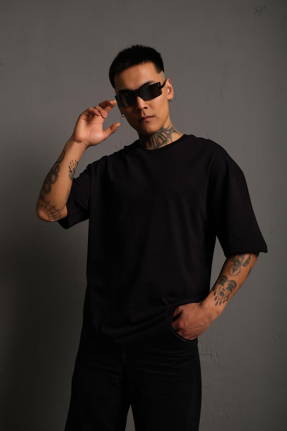 Siyah Oversize Basic Tshirt