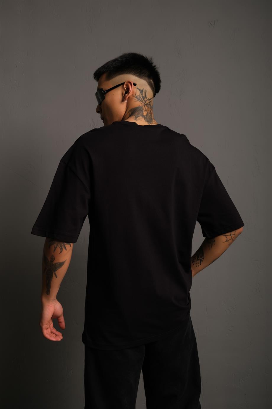 Siyah Oversize Basic Tshirt