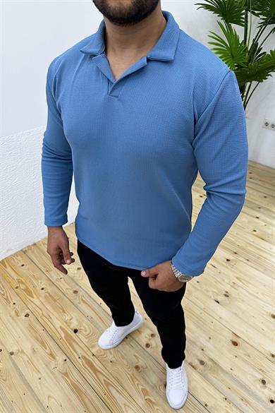 Bebe Mavi Likralı Slim Fit Sweat