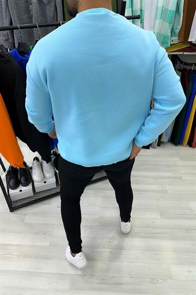 Bebe Mavi Oversize Basic Sweat