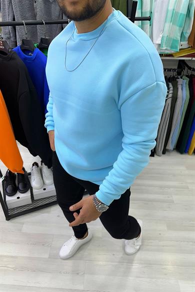Bebe Mavi Oversize Basic Sweat