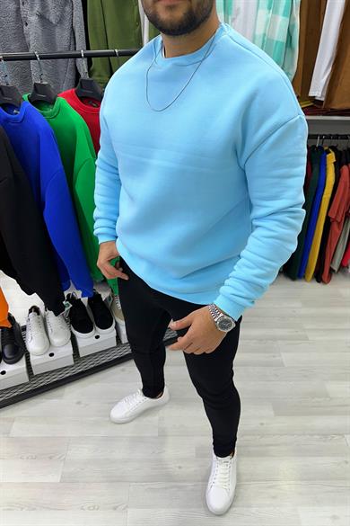 Bebe Mavi Oversize Basic Sweat