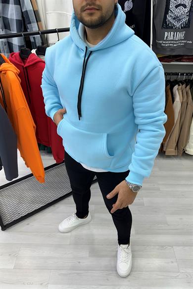 Bebe Mavi Oversize Kapüşonlu Sweat