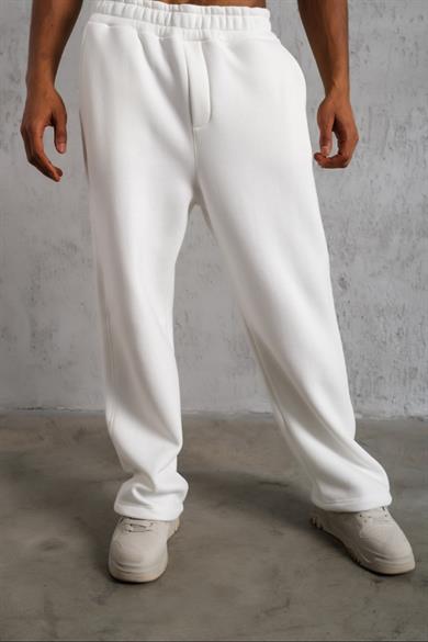 Beyaz 3 İplik Baggy Eşofman